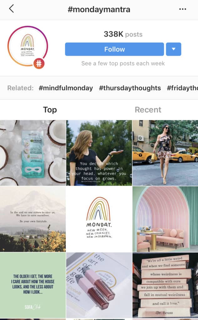 #mondaymantra profile page