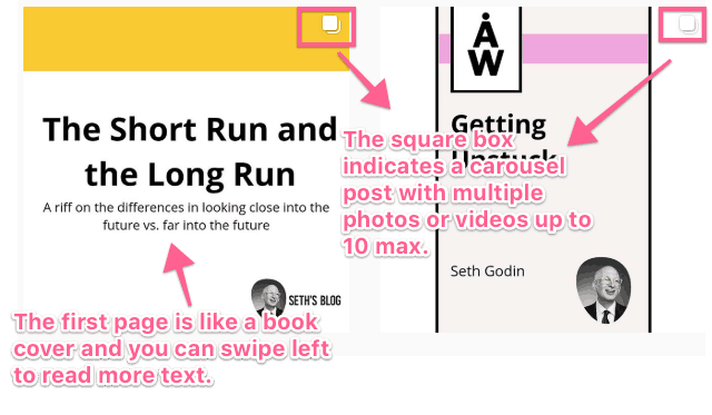 Seth Godin Instagram posts